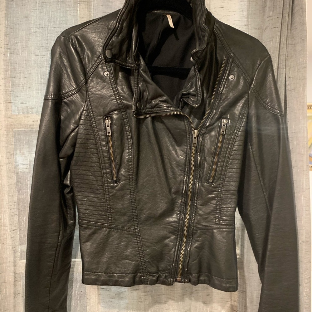 Free People Vegan Leather Jacket